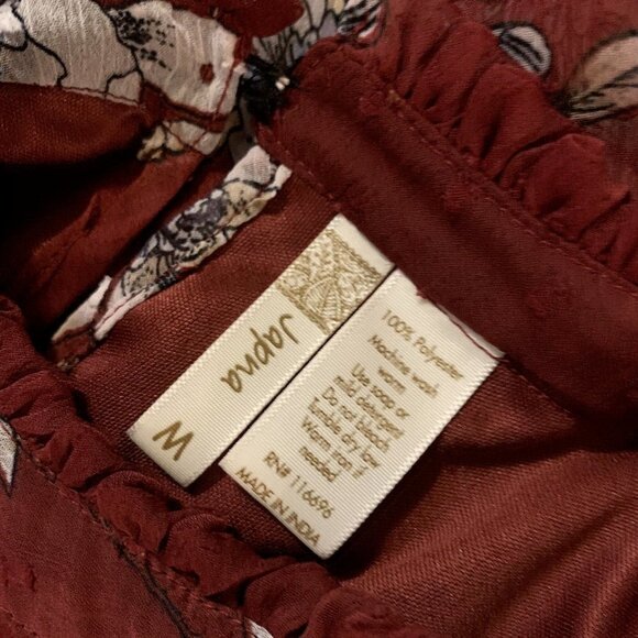 Japna. Size M. Mini Dress or Top. "Dotted Swiss" type Semi Sheer Lined. B10. - Picture 5 of 5